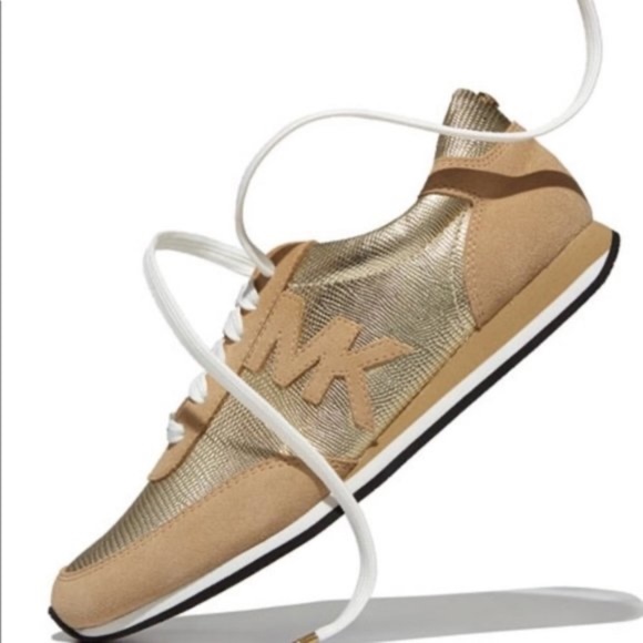 Michael Kors Gold Standard Tennis Shoes / Sneakers Size 8 - Picture 1 of 7